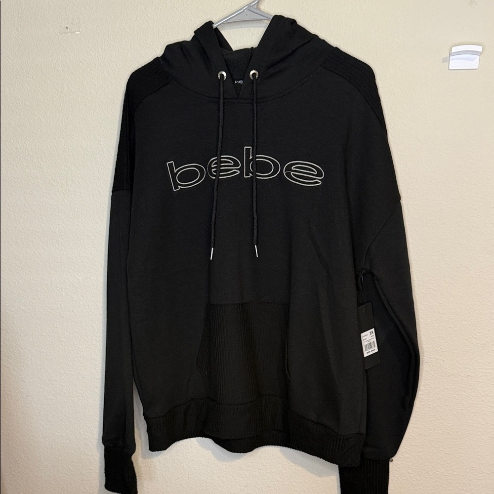 Bebe Black Women's Hoodie, 2X NWT